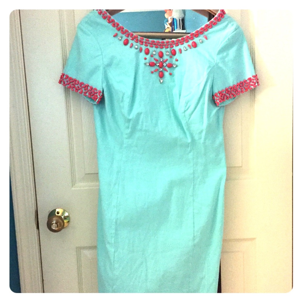 EUC Nora Beaded Sheath Dress